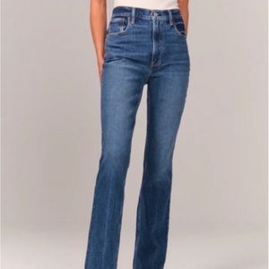 Abercrombie & Fitch Jeans 70's Vintage Flare Ultra High Rise Distressed Women 26